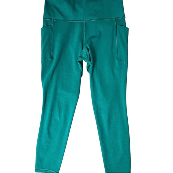 Athleta 2Pr Bundle leggings Sz S Black Green Capris Ankle Salutation Stash 7/8 - Picture 3 of 11